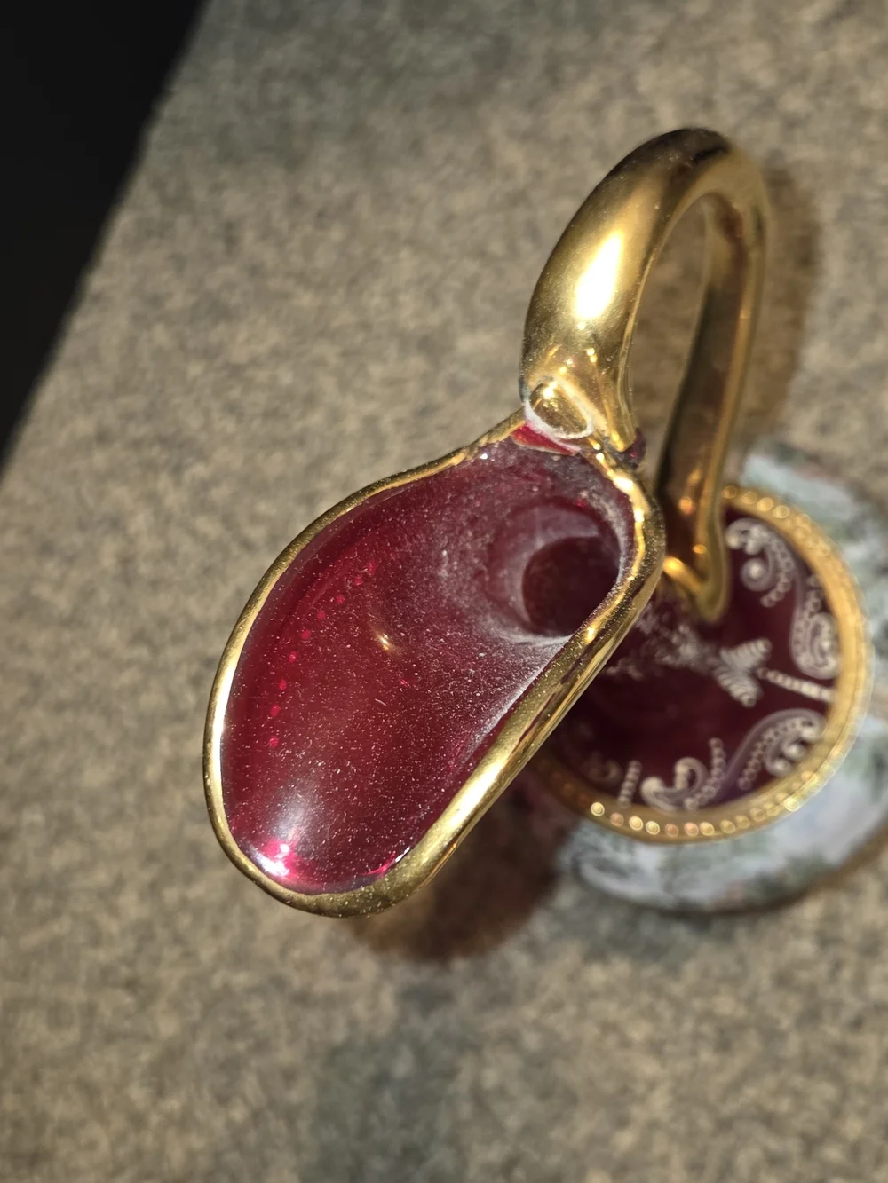 ✨ Vintage Italian Tre Fuochi Venetian Glass Set – Ruby Red & 24K Gold